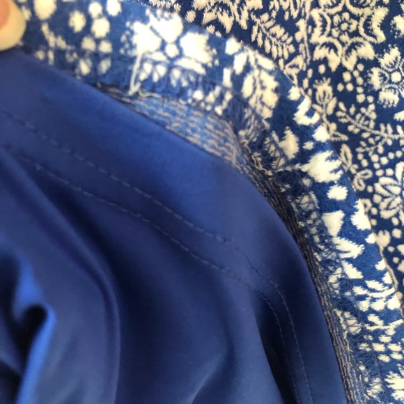 Blue and white floral 41 Hawthorn brocade skirt - Picture 4 of 7